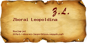 Zborai Leopoldina névjegykártya